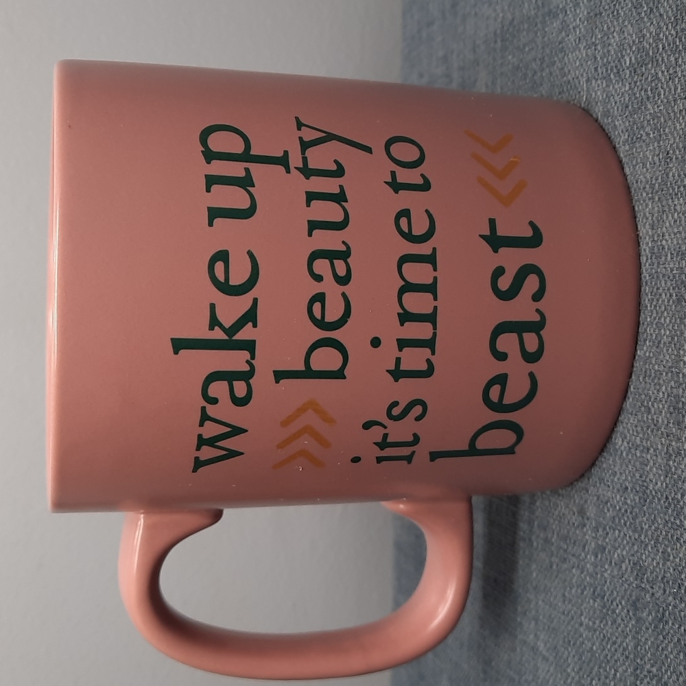 Coffee Mug Cup Tea Cocoa 20oz Ceramic Wake Up Beauty Time To Beast Strong Woman